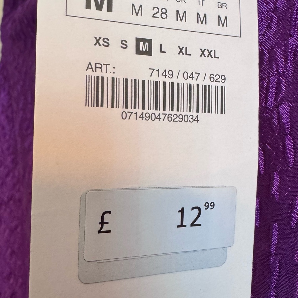 Zara Vibrant Purple Textured Skirt